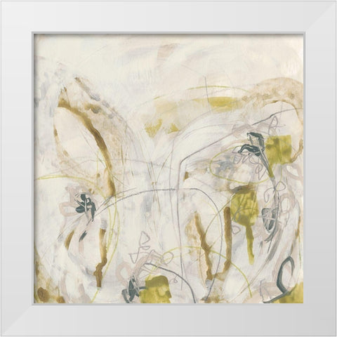 Arctic Lichen III White Modern Wood Framed Art Print by Vess, June Erica