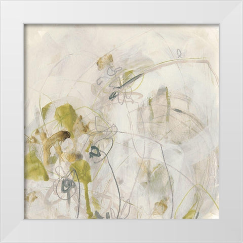 Arctic Lichen IV White Modern Wood Framed Art Print by Vess, June Erica