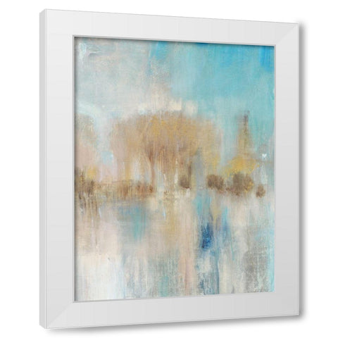 Trees Aglow I White Modern Wood Framed Art Print by OToole, Tim