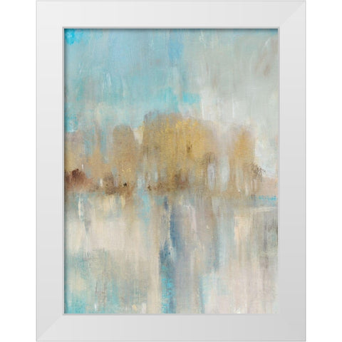 Trees Aglow II White Modern Wood Framed Art Print by OToole, Tim