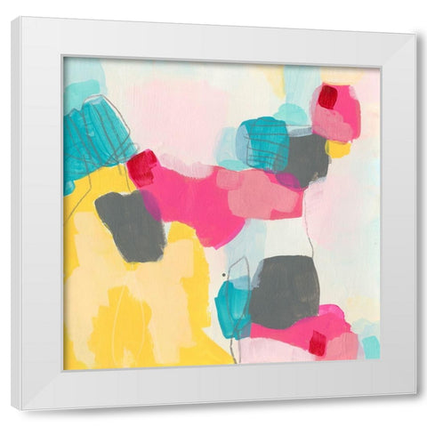 Linear Reaction I White Modern Wood Framed Art Print by Vess, June Erica