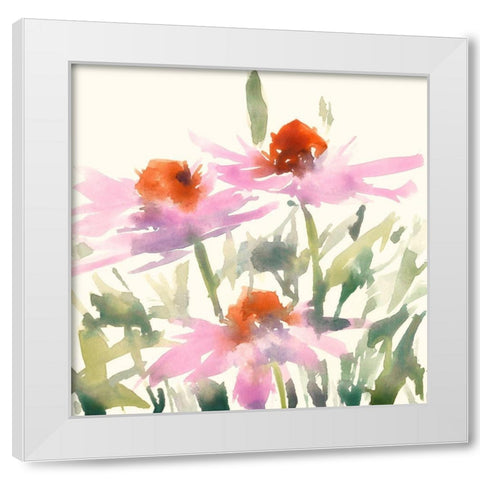 Daisy Garden Views I White Modern Wood Framed Art Print by Dixon, Samuel