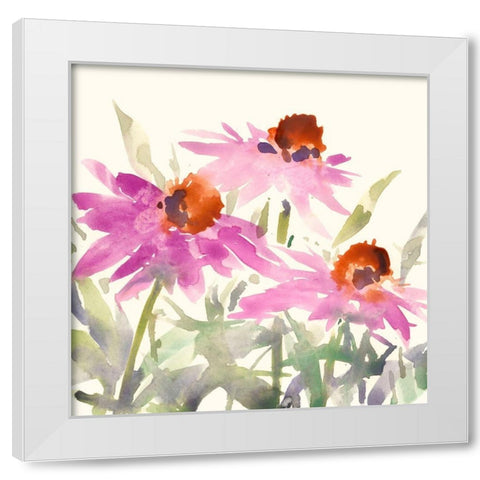 Daisy Garden Views II White Modern Wood Framed Art Print by Dixon, Samuel