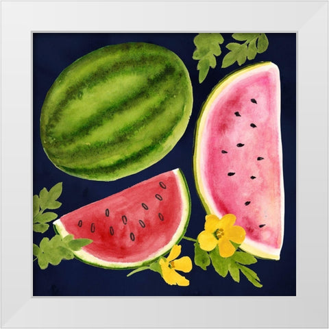 Fresh Fruit II White Modern Wood Framed Art Print by Borges, Victoria