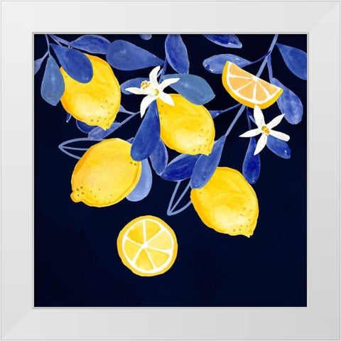 Fresh Fruit V White Modern Wood Framed Art Print by Borges, Victoria