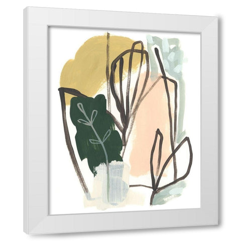 Tropical Abstract I White Modern Wood Framed Art Print by Vess, June Erica