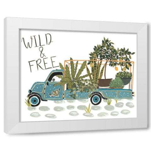 Hit the Road II White Modern Wood Framed Art Print by Wang, Melissa