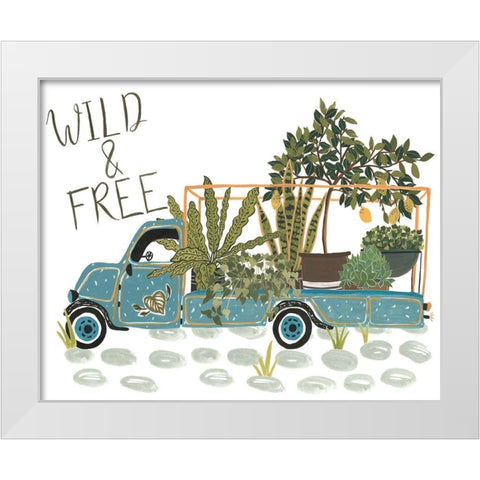 Hit the Road II White Modern Wood Framed Art Print by Wang, Melissa