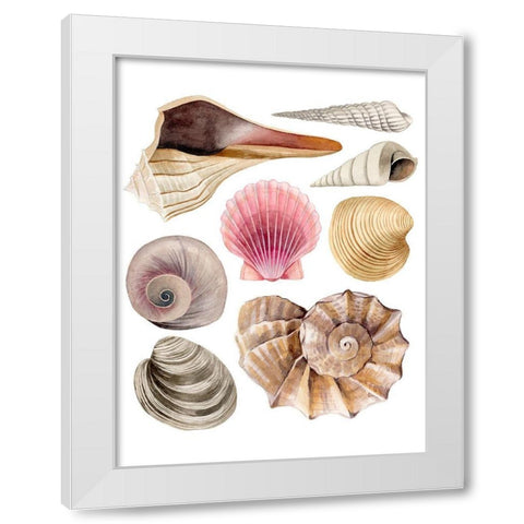 Sea Souvenirs I White Modern Wood Framed Art Print by Popp, Grace