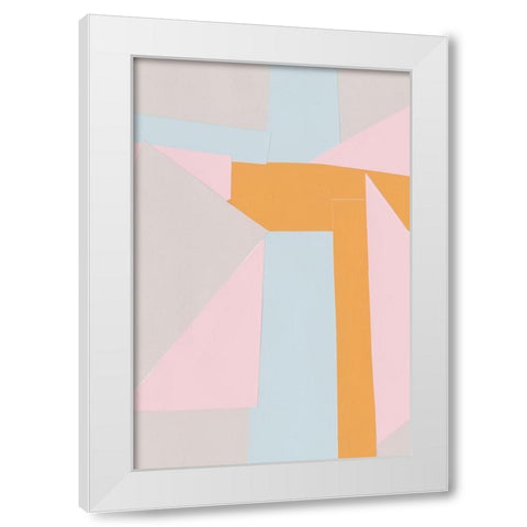 Soft Blocks II White Modern Wood Framed Art Print by Ludwig, Alicia