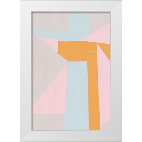 Soft Blocks II White Modern Wood Framed Art Print by Ludwig, Alicia