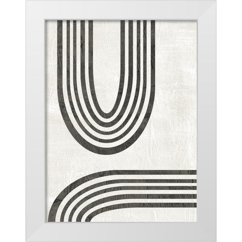 Modern Arc II White Modern Wood Framed Art Print by Vess, June Erica