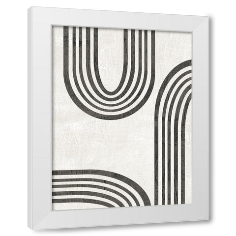 Modern Arc IV White Modern Wood Framed Art Print by Vess, June Erica