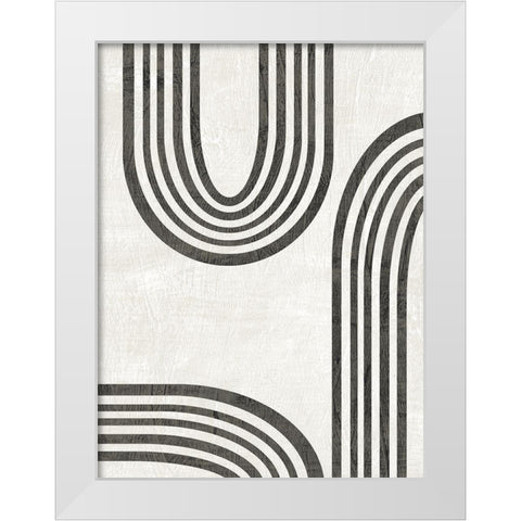 Modern Arc IV White Modern Wood Framed Art Print by Vess, June Erica