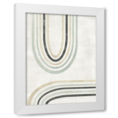 Modern Arc in Color II White Modern Wood Framed Art Print by Vess, June Erica