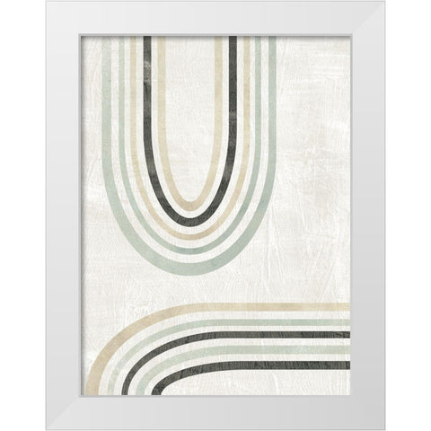 Modern Arc in Color II White Modern Wood Framed Art Print by Vess, June Erica