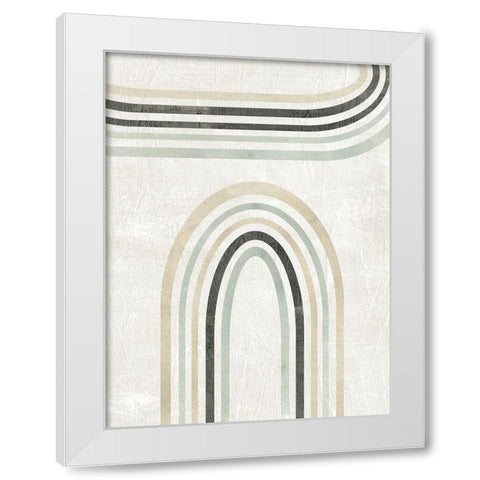 Modern Arc in Color III White Modern Wood Framed Art Print by Vess, June Erica