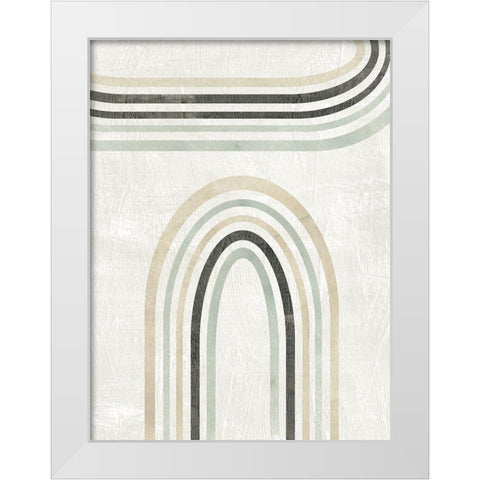 Modern Arc in Color III White Modern Wood Framed Art Print by Vess, June Erica