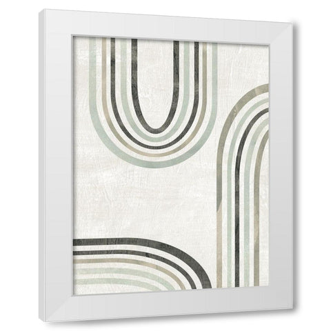 Modern Arc in Color IV White Modern Wood Framed Art Print by Vess, June Erica