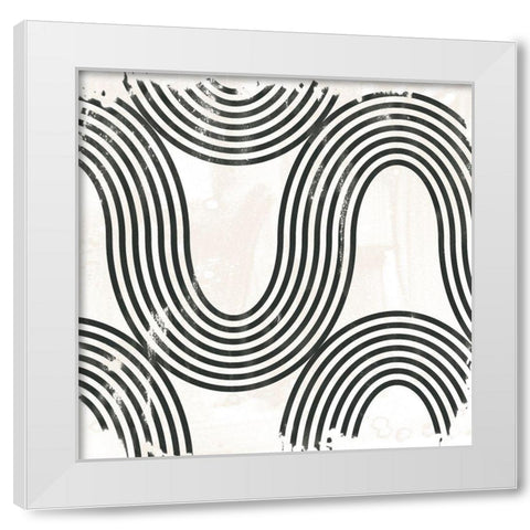 Arc Emblem III White Modern Wood Framed Art Print by Vess, June Erica