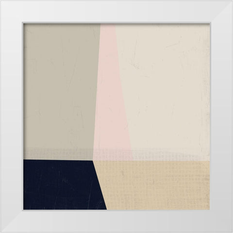 Color Plain I White Modern Wood Framed Art Print by Vess, June Erica