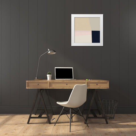 Color Plain II White Modern Wood Framed Art Print by Vess, June Erica