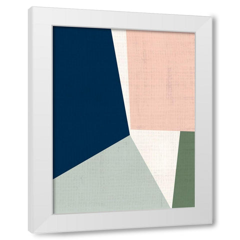 Steppe I White Modern Wood Framed Art Print by Vess, June Erica
