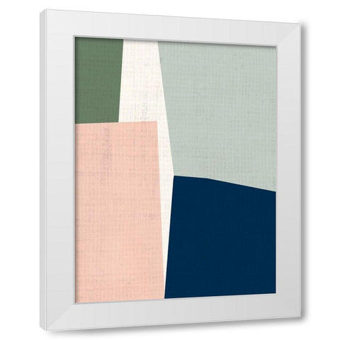 Steppe II White Modern Wood Framed Art Print by Vess, June Erica