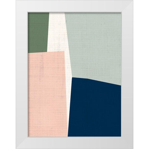Steppe II White Modern Wood Framed Art Print by Vess, June Erica