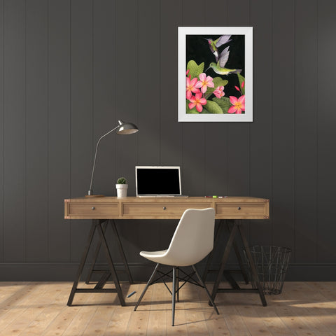 In the Plumeria II White Modern Wood Framed Art Print by Popp, Grace
