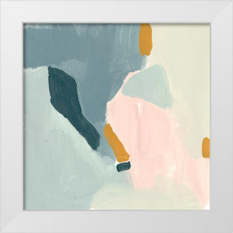 Muted Compostition I White Modern Wood Framed Art Print by Goldberger, Jennifer