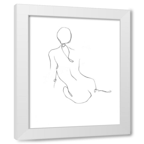 Gestural Contour IV White Modern Wood Framed Art Print by Harper, Ethan