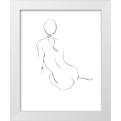Gestural Contour IV White Modern Wood Framed Art Print by Harper, Ethan