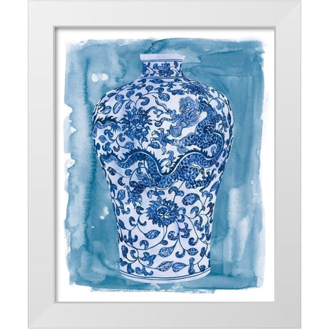 Ming Vase I White Modern Wood Framed Art Print by Wang, Melissa