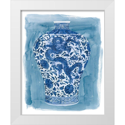 Ming Vase II White Modern Wood Framed Art Print by Wang, Melissa