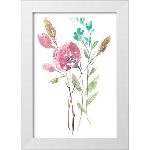Late Season Bouquet I White Modern Wood Framed Art Print by Goldberger, Jennifer