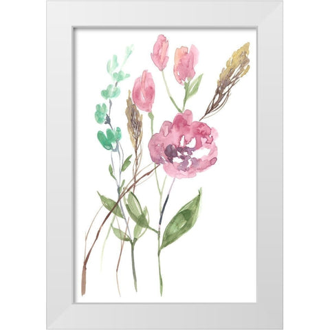 Late Season Bouquet II White Modern Wood Framed Art Print by Goldberger, Jennifer