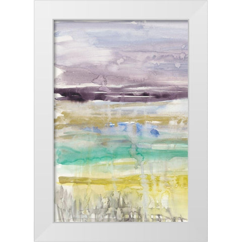 Purple Coast I White Modern Wood Framed Art Print by Goldberger, Jennifer