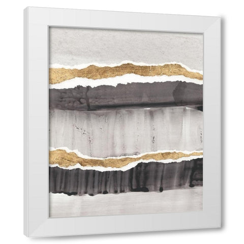 Greystone II White Modern Wood Framed Art Print by Vanna Lam