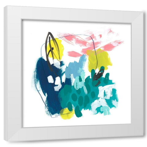 Chromatic Sketch I White Modern Wood Framed Art Print by Vess, June Erica