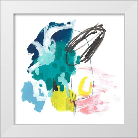 Chromatic Sketch III White Modern Wood Framed Art Print by Vess, June Erica