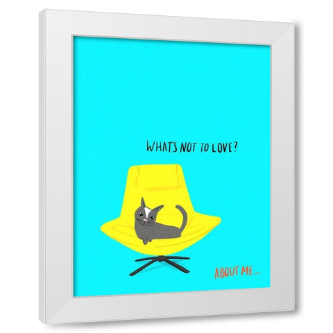 Mod Cats I White Modern Wood Framed Art Print by Blanckslate