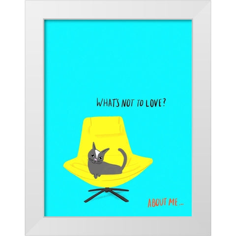 Mod Cats I White Modern Wood Framed Art Print by Blanckslate