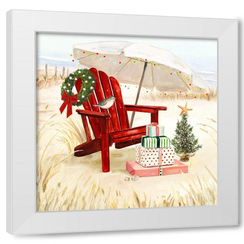 Christmas Coast II White Modern Wood Framed Art Print by Borges, Victoria