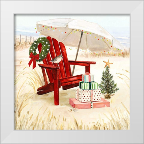 Christmas Coast II White Modern Wood Framed Art Print by Borges, Victoria