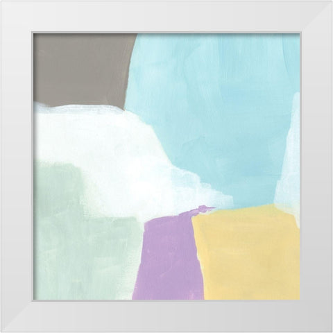 Cloud Block I White Modern Wood Framed Art Print by Vess, June Erica