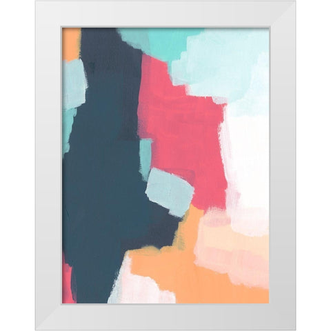 Sychronicity I White Modern Wood Framed Art Print by Vess, June Erica