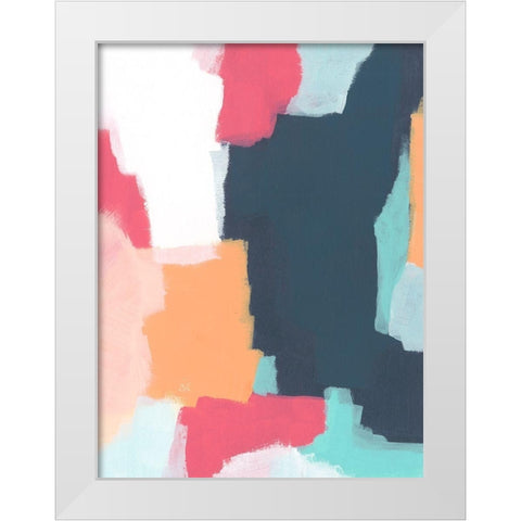 Sychronicity II White Modern Wood Framed Art Print by Vess, June Erica