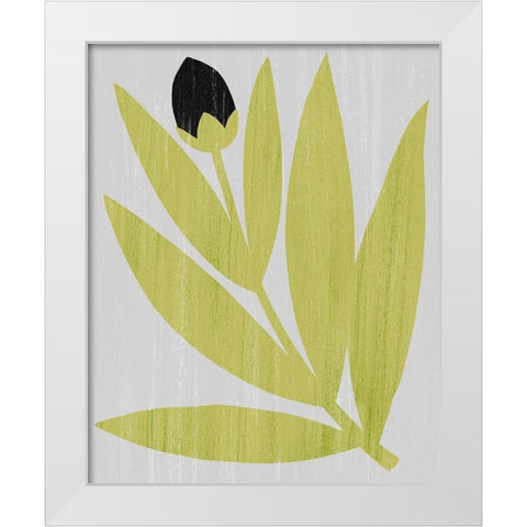 Flower Cutting I White Modern Wood Framed Art Print by Popp, Grace