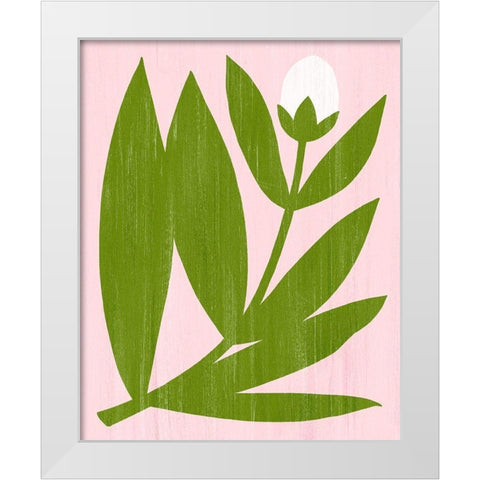 Flower Cutting III White Modern Wood Framed Art Print by Popp, Grace